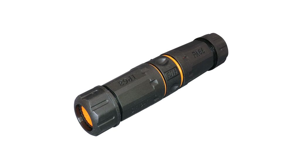 Cable Joiner, Black, CAT6a, RJ45 Socket - RJ45 Socket